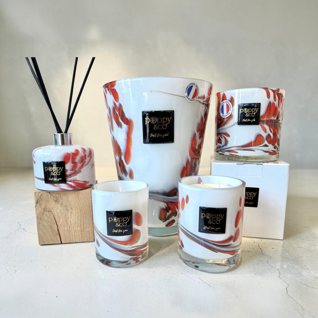 Bougies moulées en forme de fleurs