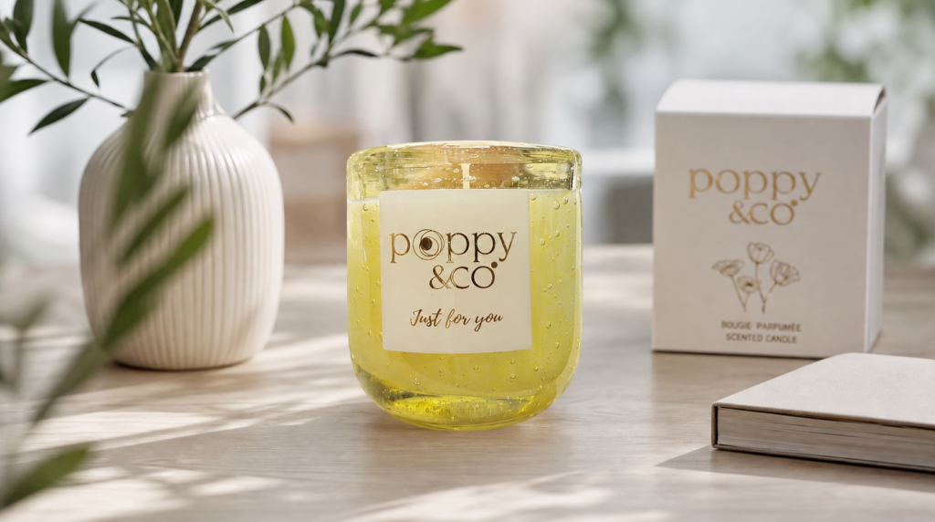 Verre soufflé de Biot - Pot jaune